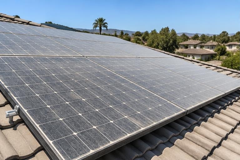 Solar Panel Cleaning — before