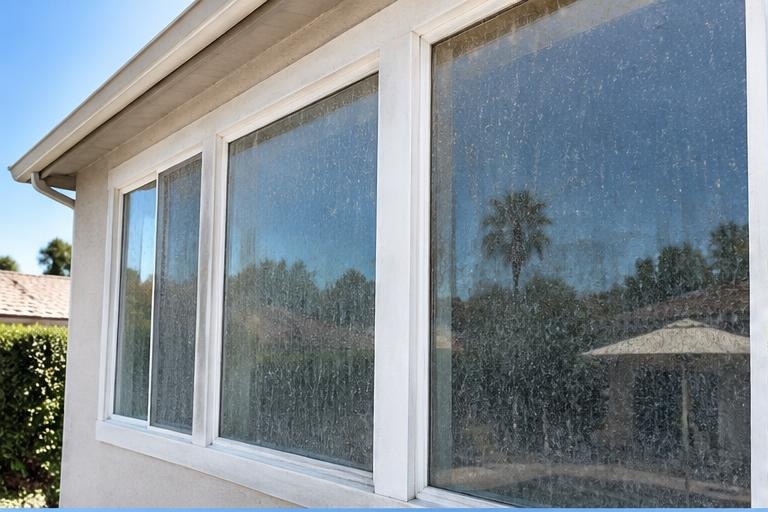 Exterior Window Cleaning — before